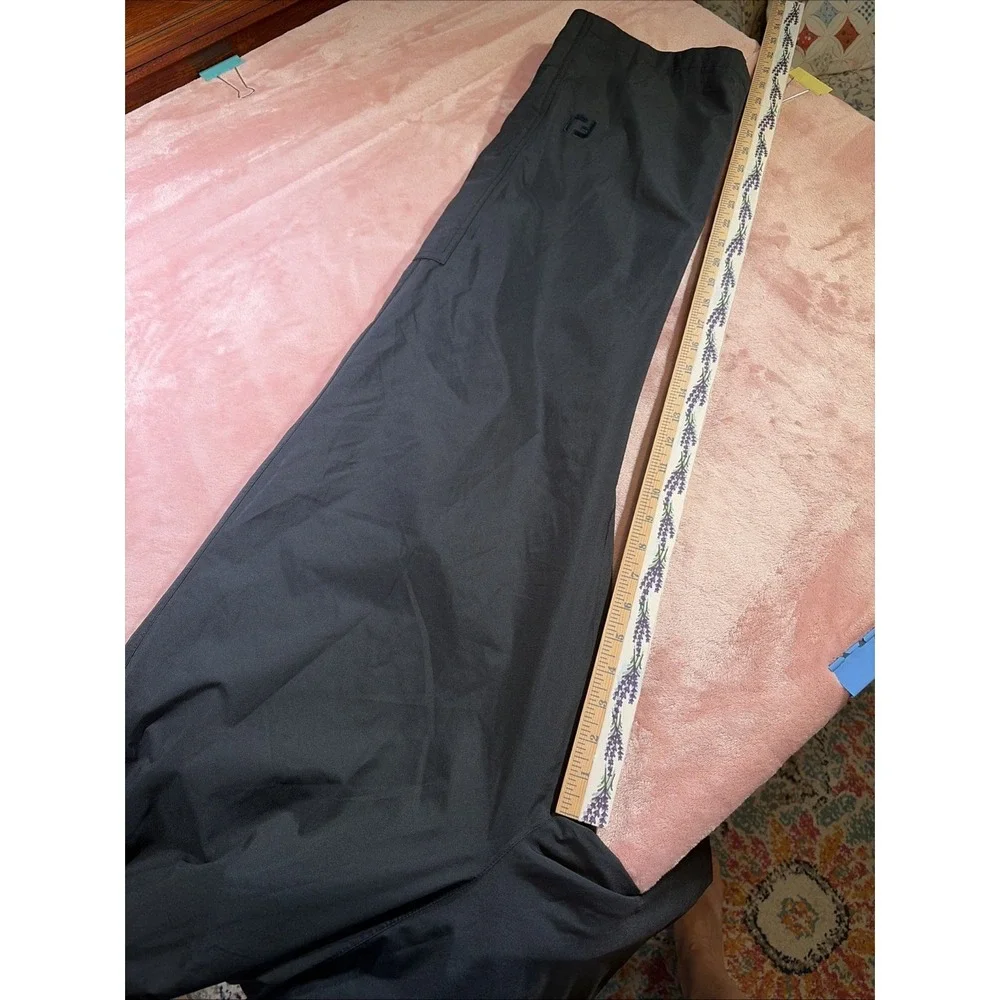FootJoy DryJoys Golf Rain Pants Men Medium Black Waterproof Windbreaker Trousers